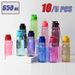 650ML Transparent&Portable Leak-proof Shaker Sports Water Bottle With Lid For School Gym Travel Girl Boy BPA Free_maomaolike.com