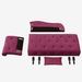 Aijia 60.6" Velvet Chaise Lounge Buttons Tufted Nailhead Trimmed Solid Wood Legs With 1 Pillow,Burgundy (Left Arm Design As Shown In The Picture)_maomaolike.com
