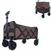 Expandable Dual-Layer Utility Wagon With 100% Extra Space - Grocery Cart For Camping, Shopping, Sports, Gardening, Fishing, Supports 225lbs, Brown_maomaolike.com