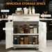 Kitchen Island Cart, Rolling Island Table With Solid Wood Top, Trolley Cart With Drawer_maomaolike.com