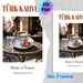 Turkish Coffee Themed Painting Poster, Warm-toned Vintage Outdoor Café Scene Poster, Showcases Authentic Turkish Coffee Culture, Ideal For Café_maomaolike.com