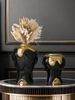 1pc Advanced Style Design Platinum Color Matching General Jar Suitable For Living Room Entrance Multi-scene Ornament Decoration Can Hold Water Vase_maomaolike.com
