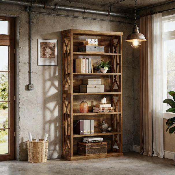 Wooden Bookshelf, 6-Tier Freestanding Bookcase Display Shelves_maomaolike.com