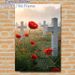 In Flanders Fields Poppy & Cross Painting Poster, Misty Sunlit Poppy Field With Crosses And Classic Poem Poster, Commemorative Decor Ideal For Home_maomaolike.com