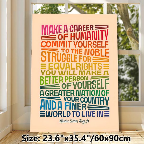 Inspirational Equal Rights Quote Painting Poster, Vibrant Gradient Text Art Poster, Uplifting Motivational Message Suitable For Home Office, Living_maomaolike.com