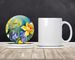 Daffodils In Watercolor Large Sandstone Coasters Pack Of 4 Absorbent Round Coasters Decor Gifts For Men Or Women, 4 In, Multicolor_maomaolike.com