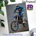 Motocross Themed Painting Poster, Dynamic Realistic Action Scene Poster, Vibrant Off-road Motorbike Racing Design, Suitable For Man Cave, Garage And_maomaolike.com