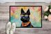 Scottish Terrier Hippie Dawg Doormat Front Door Mat Indoor Outdoor Rugs For Entryway, Non Slip Washable Low Pile, 24H X 36W_maomaolike.com