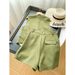 Women's Clothing Sleeveless V-neck Sleeveless Button Suit Short Vest Shorts Suit _maomaolike.com