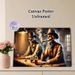 Cowboy Skeleton Painting Poster, Vintage Dark Moody Western Oil Painting Poster, Rustic Saloon Scene With Skeleton Cowboys, Artistic Wall Decor For_maomaolike.com