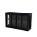 Kitchen Storage Cabinet With Glass Door - Black_maomaolike.com