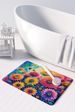 Chrysanthemums In Color Memory Foam Kitchen Mat Machine Washable Anti-Fatigue Mat Cushion Comfort Bath Mat Or Kitchen Rug_maomaolike.com