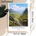 Snowdonia Wales Mountain Valley Painting Poster, Vibrant Stylized Scenic Landscape Poster, Delivers Tranquil Natural Ambiance, Ideal For Living Room_maomaolike.com