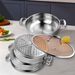 SOGA 2X 3 Tier 30cm Heavy Duty Stainless Steel Food Steamer With Glass Lid_maomaolike.com