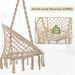 Handmade Macrame Swing Hammock Chair With Stand - Indoor/Outdoor Boho Style Seating_maomaolike.com