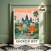 Angkor Wat Themed Painting Poster, Colorful Tropical Waterfront Scene Poster, Travel-inspired Decorative Piece Suitable For Living Room, Bedroom And_maomaolike.com