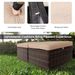 2 Wicker Ottomans, Multipurpose Outdoor Furniture For Patio, Backyard, Additional Seating, Footrest, Side Table W/Storage, Removable Cushions_maomaolike.com