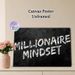 Millionaire Mindset Painting Poster, Stylish Dollar Bill Textured Lettering Poster, Inspirational Money-Themed Decor For Home Office & Workspace_maomaolike.com