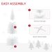 White 6' Artificial Pencil Christmas Tree With 390 Realistic Branch Tips And Plastic Stand_maomaolike.com