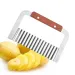 Stainless Steel Wooden Handle Wolf Tooth Chip Cutting Wave Knife Potato Chopper Kitchen Tool_maomaolike.com