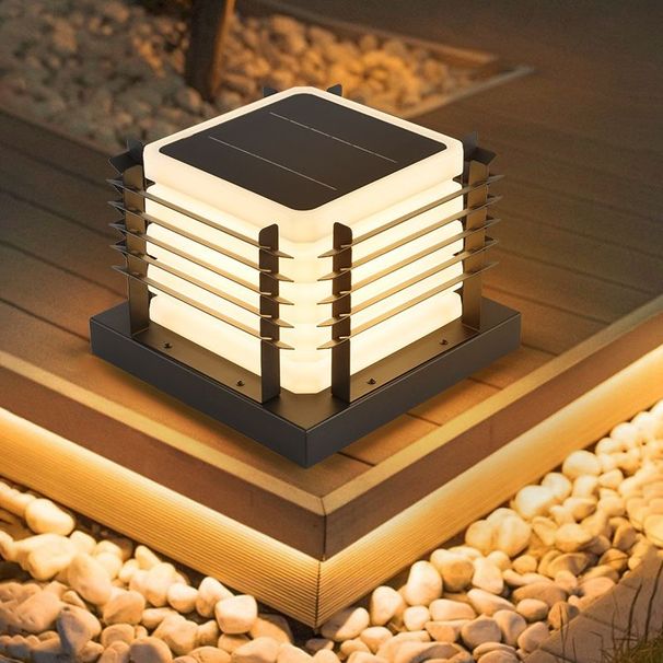 Outdoor Solar Powered Post Light, Outdoor LED Cap Light For Garden Patio Lawn Yard Terance_maomaolike.com