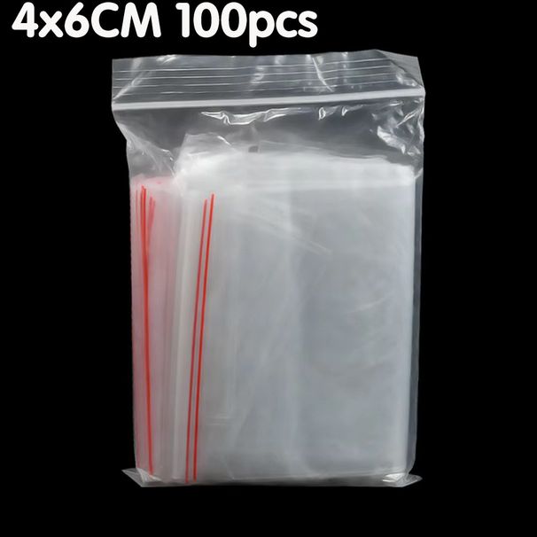 100/200pcs Small Zip Lock Plastic Reclosable Transparent Shoe Vacuum Bag Poly Clear Bags Thickness 0.05mm_maomaolike.com