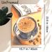 Coffee Themed Painting Poster, Watercolor-style Warm-toned Frothy Coffee In Metal Cup With Coffee Beans Poster, Brings Cozy Warm Ambiance, Ideal For_maomaolike.com