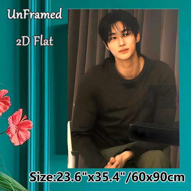Handsome Korean Male Portrait Painting Poster, Warm-toned Realistic Style Poster, Stylish Wall Decor Ideal For Bedroom, Living Room_maomaolike.com
