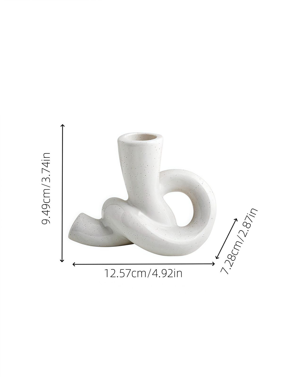 1pc White Rope Shape Ceramic Candle Holder Unique Art Shape, Suitable For Living Room, Library And Other Multi-scene Ornaments Candle Candle Holder_maomaolike.com