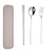 3pcs / Set Portable Stainless Steel Tableware_maomaolike.com