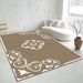 Living Room Rug,Large Rug,Oversized, Gold Leaves Design,Bedroom Rug,Soft And Thick, Machine Washable, Thickened Rug, Bedside Rug,Decorative Indoor Rug_maomaolike.com