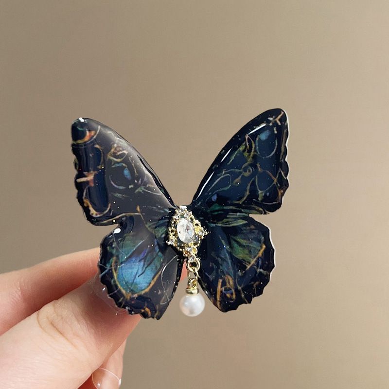 Unisex Jewelry Fashion Pink Diamond Pearl Butterfly Duckbill Clip Sweet Fashion Bangs Side Hairpin Girly Heart Hair Accessories_maomaolike.com