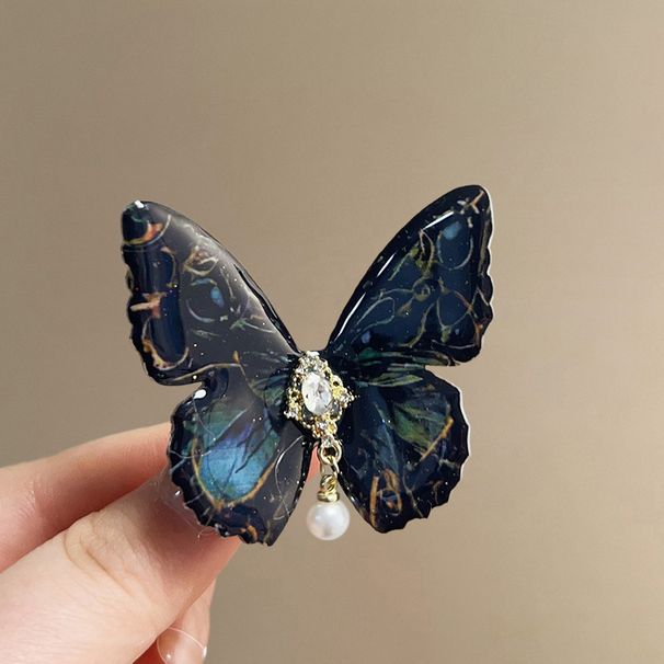 Unisex Jewelry Fashion Pink Diamond Pearl Butterfly Duckbill Clip Sweet Fashion Bangs Side Hairpin Girly Heart Hair Accessories_maomaolike.com