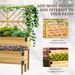 2 Tier Trellis Planter, Wooden Raised Garden Bed, Natural_maomaolike.com