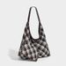 Retro Plaid For Women 2026 New Style Relaxed Large Capacity Tote Commuting Single Shoulder Underarm Bag_maomaolike.com