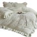 Fleece-Lined Thickened Warm Milk Velvet Four-Piece Set Double-Sided Coral Fleece Duvet Cover Bed Sheet Fresh Floral Lotus Leaf Edg_maomaolike.com