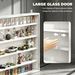 White 5-Tier Display Cabinet, Wall-Mounted Display Case With 2 Glass Doors And Adjustable Shelves_maomaolike.com