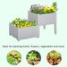 Outsunny 2 Piece Raised Garden Bed With Legs, Self-Watering Planter Box Raised Bed To Grow Flowers, Herbs & Vegetables, Gray_maomaolike.com