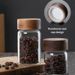 Glass Storage Jar With Wooden Lid, Airtight Kitchen Spice Dry Food Container Bottle_maomaolike.com