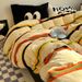 Wholesale INS Style Mixed Big Eyes Striped Milk Velvet Autumn Winter Coral Fleece Warm Flannel Four-Piece Set_maomaolike.com