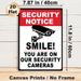 Security Notice Painting Poster, Bold Black-and-White Security Camera Graphic Poster, Clear Monitoring Warning Reminder, Suitable For Shops, Offices_maomaolike.com
