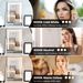 Vanity Mirror With Lights,3 Lighting Colors Dimmable Brightness Smart Touch Control 10X Magnifying Mirror 360°Rotation LED Lighted Makeup Mirror For Desk Bedroom Dressing Room_maomaolike.com