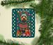 Australian Terrier Holiday Christmas Porcelain Ornament Christmas Tree Hanging Decorations For Home Christmas Holiday, Rectangle, Gift, Multicolor_maomaolike.com