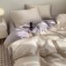 Solid Color Ice Silk Four-Piece Cool Bed Sheet Single Duvet Cover Dormitory Three-Piece Set Summer Bedding_maomaolike.com
