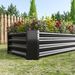 Metal Raised Garden Bed, Rectangle Raised Planter 4×2×1ft For Flowers Plants, Vegetables Herb Black_maomaolike.com