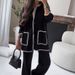Women's Clothing fashionable patchwork patch bag suit _maomaolike.com
