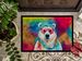 Hippie Animal Polar Bear Doormat Front Door Mat Indoor Outdoor Rugs For Entryway, Non Slip Washable Low Pile, 24H X 36W_maomaolike.com