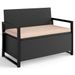 Patio Storage Bench Outdoor Wicker Loveseat With Built-in Storage_maomaolike.com