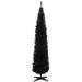 8' Artificial Pencil Christmas Tree, Slim Xmas Tree With 618 Realistic Branch Tips And Plastic Stand, Black_maomaolike.com