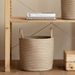 Woven Cotton Thread Basket Dirty Clothes Hamper Handheld Clothing Toy Storage Bin_maomaolike.com